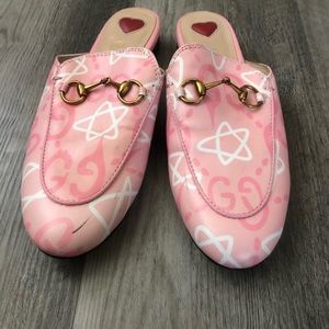 Princetown Mule Star coated Pink Slipper 6.5